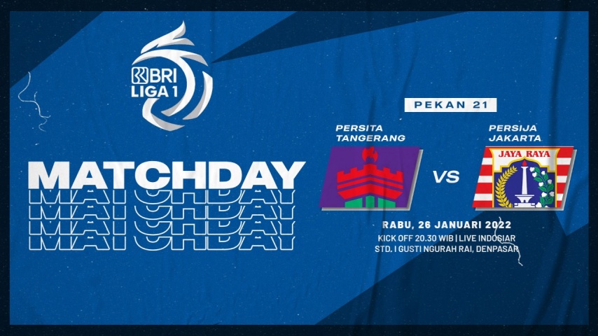 BRI Liga 1 2021-2022 Persita Tangerang vs Persija Jakarta: Prediksi, Live Score, dan Link Live Streaming